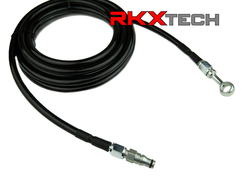 RKX braided stainless steel clutch line for Audi R8 Gallardo manual swap
