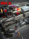 RKX wiring in car for Audi R8 manual conversion. The harness looks OEM once fitted.