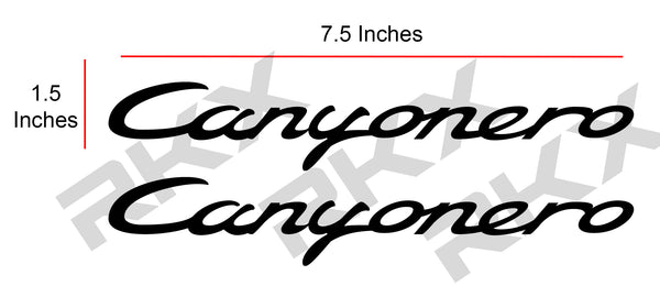 Canyonero Decal Sticker for Porsche Cayenne inspired by The