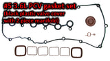 RKX 3.6L PCV valve and gasket 03H133237G 03H 133 237J set for 2 piece manifold CC Passat Touareg 