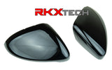 RKX MK7 Golf Gloss Black Blind Spot Warning Mirror caps Left Right Set MK 7 7.5