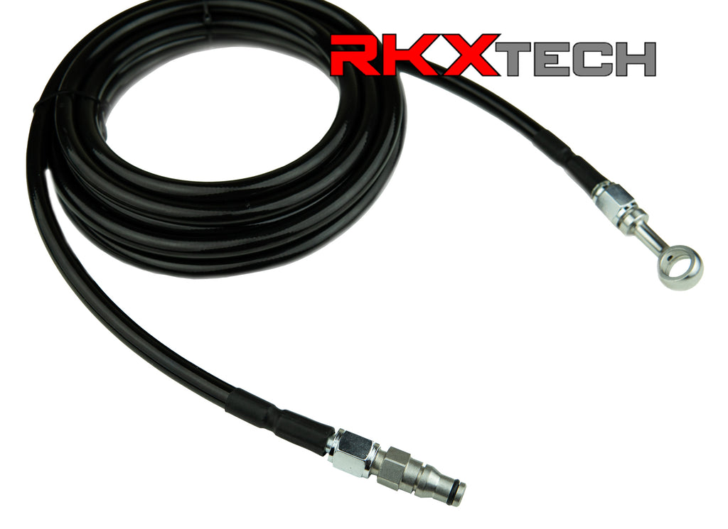 RKX braided stainless steel clutch line for Audi R8 Gallardo manual swap