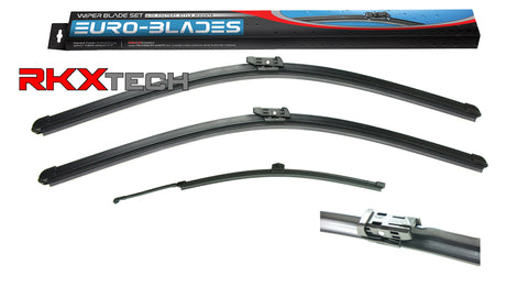 EURO-BLADES Front+Rear Wiper Blade Set for Land Rover Defender 90 110 (23"+23"+13")