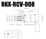 RKX-RCV-008 AC compressor control valve technical drawing with dimensions