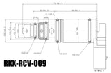 RKX-RCV-009 AC compressor control valve technical drawing with dimensions