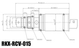 RKX-RCV-015 AC compressor control valve technical drawing with dimensions