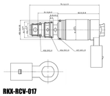 RKX-RCV-017 AC compressor control valve technical drawing with dimensions