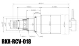 RKX-RCV-018 AC compressor control valve technical drawing with dimensions