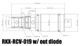 RKX-RCV-019 AC compressor control valve without diode technical drawing with dimensions