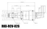 RKX-RCV-026 AC compressor control valve technical drawing with dimensions