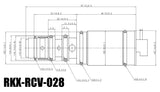 RKX-RCV-028 AC compressor control valve technical drawing with dimensions