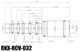 RKX-RCV-032 AC compressor control valve technical drawing with dimensions