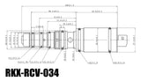 RKX-RCV-034 AC compressor control valve technical drawing with dimensions