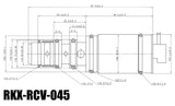 RKX-RCV-045 AC compressor control valve technical drawing with dimensions