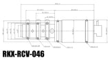 RKX-RCV-046 AC compressor control valve technical drawing with dimensions