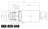 RKX-RCV-049 AC compressor control valve technical drawing with dimensions