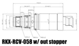 RKX-RCV-058 AC compressor control valve without stopper technical drawing with dimensions