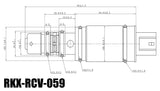 RKX-RCV-059 AC compressor control valve technical drawing with dimensions