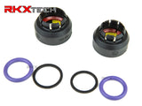 Reverse view of RKX Audi air conditioning line quick connect fittings and seals, replacement kit RKX-QDC-001