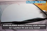 EURO-BLADES Front + Rear Wiper Blade Set for Audi A4, B8, Avant Q3 (24"+20"+16")