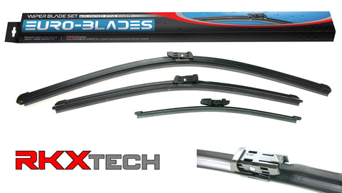 EURO-BLADES Front + Rear Wiper Blade Set for Taos, MK7 Golf  (26"+18"+11")